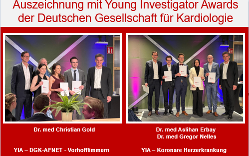 DGK -" Young Investigator Awards" fuer den kardiologischen Nachwuchs